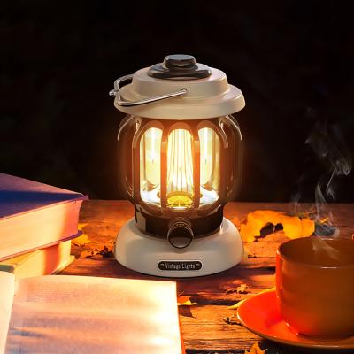 China Outdoor Portable USB Lithium Battery Waterproof Rechargeable Stepless Darkening Rise Tent Led Lantern Camping Lights for sale