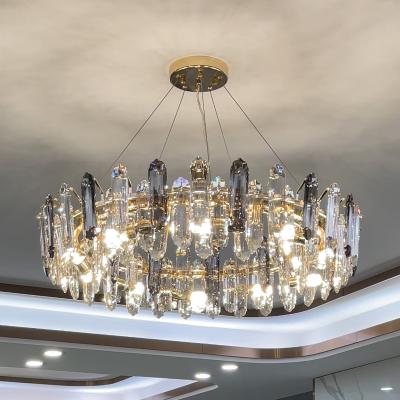 China 2021 modern european indoor decoration luxury led gold hotel living room restaurant lighting round decoration bedroom chandelier nordic for sale