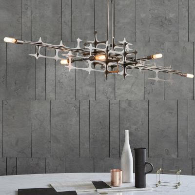 China Custom Modern Iron Indoor Creative Silver Nordic Chandelier Body Lamp Pendant Light for sale