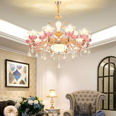 China Vintage European Contemporary Living Room Hotel Ceiling Pendant Lighting Led Luxury Modern Crystal Chandeliers for sale