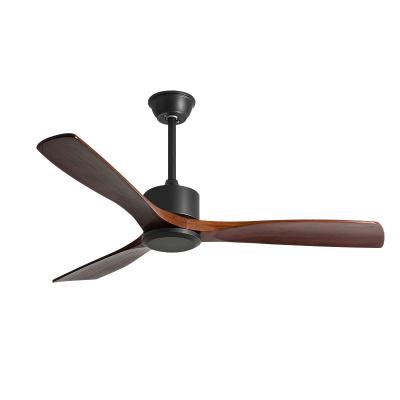 China Luxury Wooden Remote Control Led Ceiling Fans Decorative Retractable Designer Ceiling Light Vintage Modern Bedroom Chandelier for sale