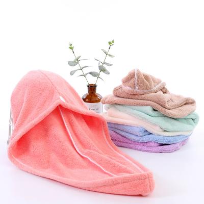 China Sustainable Top Selling Quality Coral Velvet Hair Drying Towel Women Thick Microfiber Hair Towel for sale