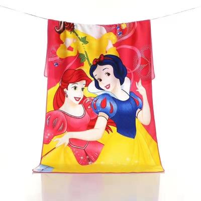 China Sustainable Cheap Price Printed Beach Towel Compressed Cartoon Beach Towels for sale