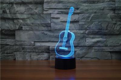 China La guitarra Rohs 3D llevó el color de la lámpara de la ilusión que cambiaba la luz llevada de la ilusión 3d en venta