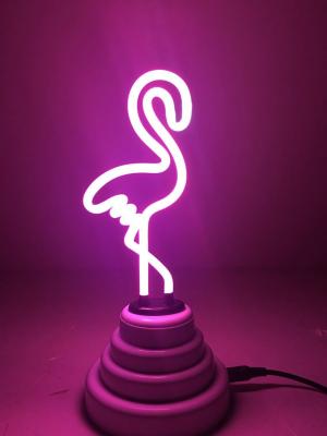 China Mini 5v Dc Flamingo Table Neon Sign 6mm ABS Plug Usb Neon Light for sale