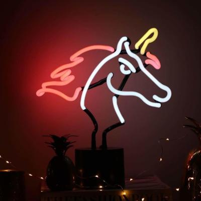 China Führte helle Schreibtisch-Neonlampe des Einhorn-11x12 Neontischlampe ABS AC110 zu verkaufen