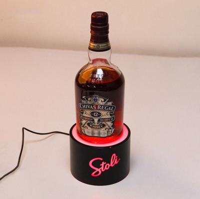 China Red Led Bottle Glorifier 85mm Liquor Bottle Display Shelf for sale