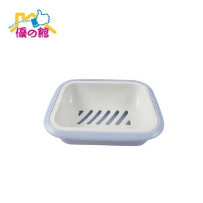 China Double Leave Luxury Design Double-Layer Plastic Bathroom Soap Dish for sale