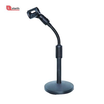 China Factory Wholesale High Quality Music MJ-201A Adjustable Height Set Round Reinforced Iron BaseTable Microphone Stand for sale