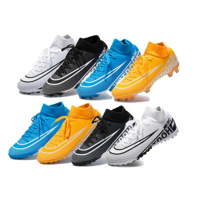 China New YZ Mens Boys Professional Training Soccer Lace Up Boots Cleats High Ankle Soccer Shoes for sale