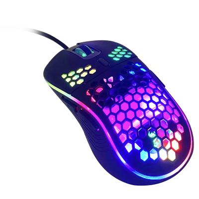 China Marquee Honeycomb Gaming Mouse Wired RGB Optical Light With Macro Software Gaming Mouse With Wired 9D Gaming Mouse for sale