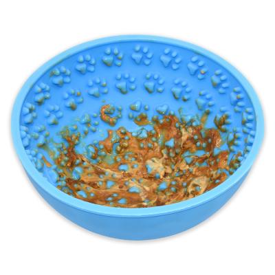 China Sustainable Food Grade Bestselling Materials Easy To Clean Silicone Pet Slow Feeder for sale