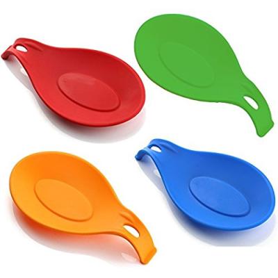 China Sustainable Popular Products Heat Resistant Kitchen Utensils Silicone Spoon Holder Rest for sale