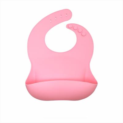 China Baby Kids Water Proof Adjustable Custom Silicone Reusable Bib for sale