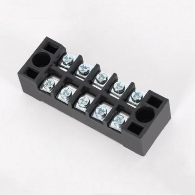 China Wire To Wire Connect Barrier Terminal Block 15A 600V 5 Pole Position Way TB-1505 For 22-12AWG Double Row Terminals for sale