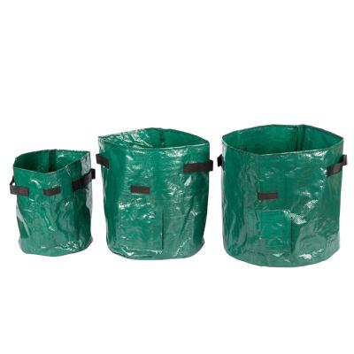 China Durable High Quality Farm Garden Tool Planting Care Green Plastic PE 15 20 Gallon Grow Bag for sale