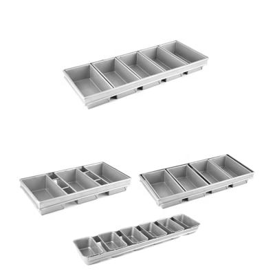 China Sustainable 5 Straps Bread Pan 5 Toast Boxes In One Row Aluminum Steel Bread And Bread Pans Bread Bread Baking Pan for sale