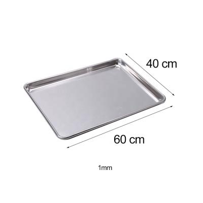 China Durable Aluminum Metal Sheet Pan 1mm Thickness Flat Baking Trays 40x60 Baking Trays 400*600mm Oven Tray for sale