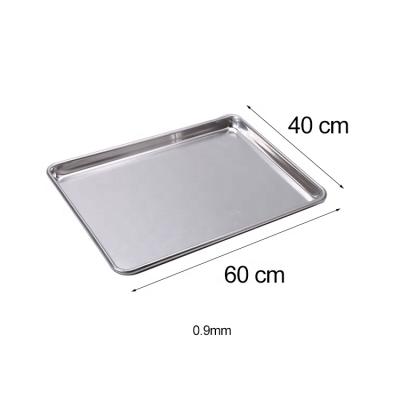 China 40*60cm Tray Rectangle Mold Sustainable European Baking Aluminum Wire Iron-in Roll-rim Sheet Pan 0.9mm Thickness for sale