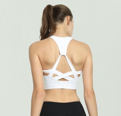 China New arrival cheap wholesale strappy back yoga sports bra for sale