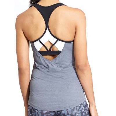 China uber-lichtgewichtsteuntank met een strappy achterslijtage van de bustehouder spandex geschiktheid Te koop