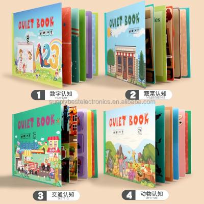 China Study CE CPC 2022 New Busy Quiet Book Educational Early Learning Books DIY Toy Set Reusable Sticker Story For Kids Toddler Preschool for sale