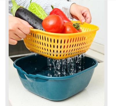 China PP Hanging Fruit and Vegetable Drain Rack Kitchen Waste Filter Basket Plastic Swan Sink Drain Basket for sale