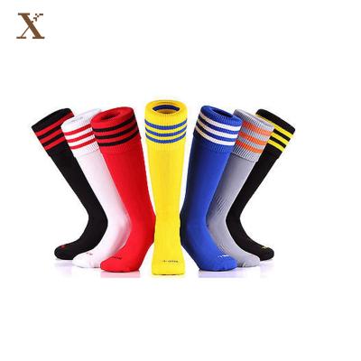 China XX-A 069 QUICK DRY youth designer and manufacturer adult plus size custom spandex knee high soccer socks for club wholesale for sale