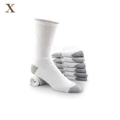 China XX-A 198 QUICK DRY man and men's white cotton socks for men in white socks for sale