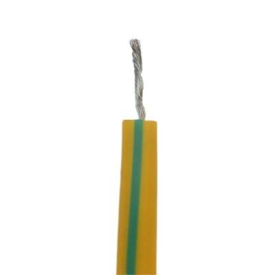 China Cabo de silicone de alta temperatura terra trançado 4mm2 amarelo/verde à venda