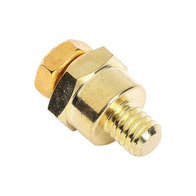 China Car E-bike RT-45 Factory Supply Shear Bolt Nut Gold Plated Car Refit Battery Stud Ring Terminal for sale