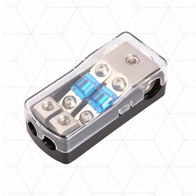 China 2AFS-10 3X 0(4) GA Aircraft Input 2X 4(8) GA Output Support Audio Overcurrent Safety Fuse Cord Heavy Duty AFS Car Mains Fuse Block for sale