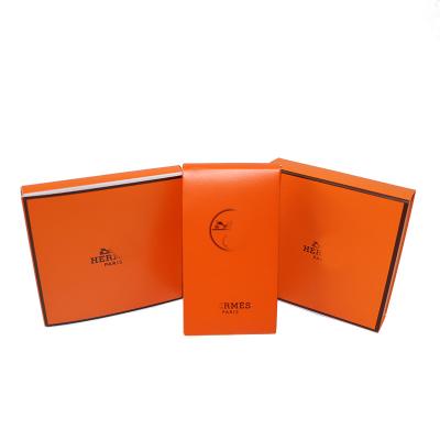 China Lipstick perfume sample box packaging materials reused orange lid brand sample luxury packaging box small and raw paper for sale