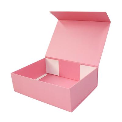 China Recycled Materials Custom Book Shaped Foldable Magnetic Cardboard Gift Boxes Flip Top Boxes With Magnetic Hook Flip Lid Rectangle Gift Box for sale