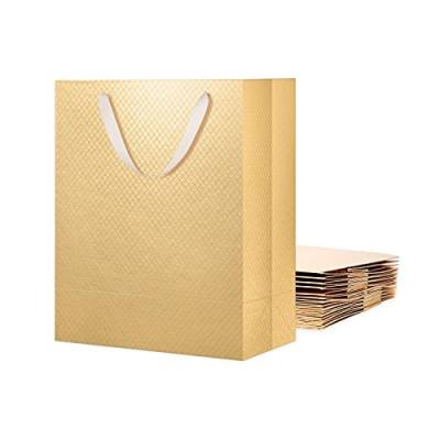 China Large Large Tote Gift Bag Custom Reusable Shopping Art Paper Bag Luxury Gold Custom Craft Recyclable Shaped Foldable Shopping Bag for sale