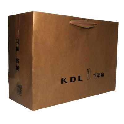 China FUHING Brown Recyclable Small Kraft Paper Bags Packaging Custom Your Own Logo Black White Brown Kraft Sample Paper Bag For Handles for sale