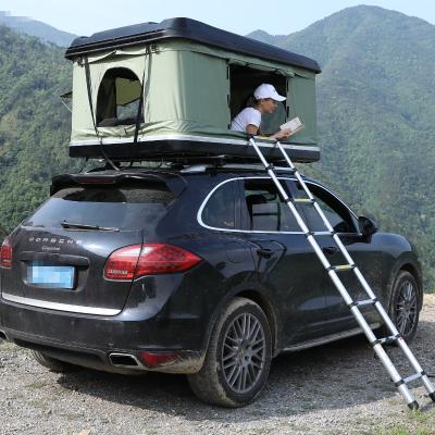 China Camouflage Game Shell Roof Tent Pickup Suv 4x4 Automatic Car Tent/Camping Field Hardshell Offroad Foldable Hard Top Roof Tent With Free Ladder for sale