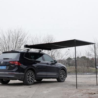 China Aluminum Shell Awning Aluminum Cover With Lights Car Side Tent For Outdoor Camping With Optional Annex for sale