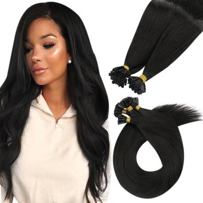 China Wholesale Straight Salon Quality Virgin Hair U Tip Black Color U Tip European Hair Extension Hair for sale