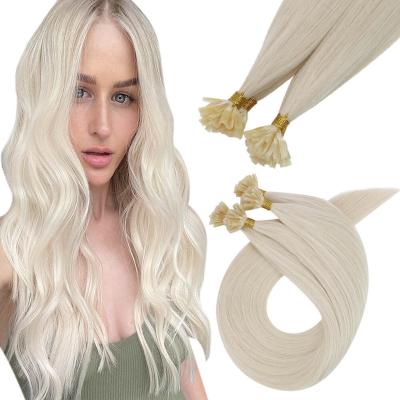 China Wholesale Straight Good Quality U Tip Hair Extension #60 Color U Tip Hair Extension European Blonde Hair for sale