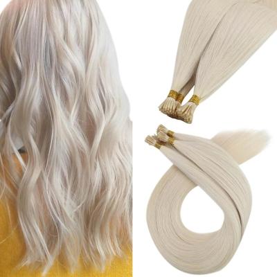 China Factory Direct Salon Quality Straight I Tip #60 European Blonde Hair Color I Tip Hair Extension Hair for sale