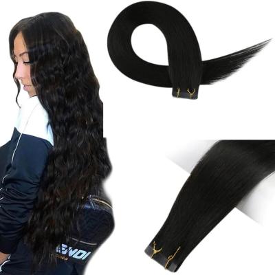 China Factory Direct Raw Hair Extension Natural Black Tape In Hair 100% Hair Extensions for sale