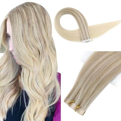 China Raw Hair #p18/22/60 Piano Color Straight Tape In Straight Invisible Tape In Hair Extension 100% Hair Extension for sale