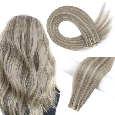 China Piano Straight Straight #19A/60 Virgin Hair Factory Straight Invisible Tape In Hair Extension 100%Human Hair for sale