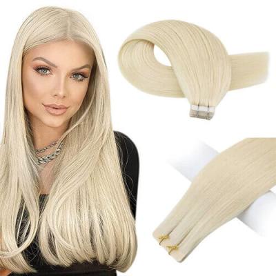 China Wholesale #60 Straight Blonde Color Straight Hair Tape Invisible Tape In Hair Extension 100%Human Hair for sale