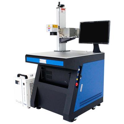 China desktop portable 3D animal ear tag pvc pipe UV laser marking glass engraving machine 5w for sale