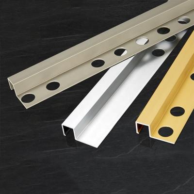 China Foshan Modern Aluminum Wall Tile Trim Square Shape Trim Tile Profiles Ceramic Corner Tile Corner Trim for sale