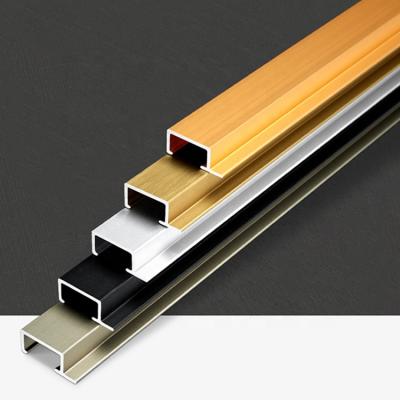 China Hot Sale Customized Modern Square Shape Tile Trim Metal Aluminum Wall Corner Edge Tile Trim Tile Trim for sale