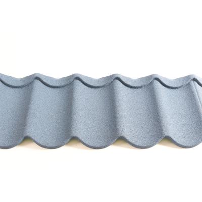 China Modern light stone metal roof tile 0.45mm color coated stone coated metal roof tile wave roof tile for sale