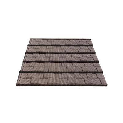 China Modern Roofing Tile 1350mm*420mm Stone Asphalt Shingles Decorative Exclusive Brown Roof Tile for sale